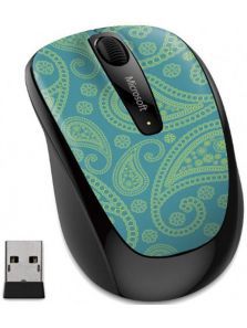 Microsoft Mobile Mouse 3500 Limited Edition, Aqua Paisley